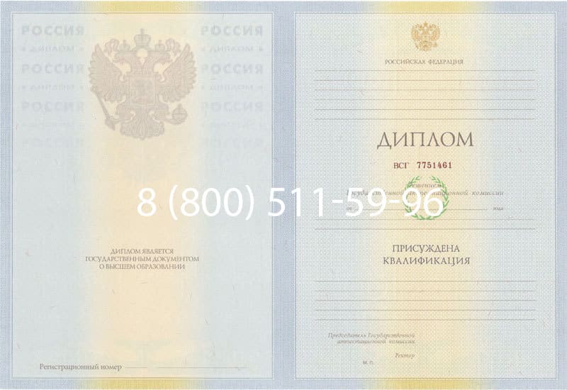 Купить Диплом о высшем образовании 2010-2011 годов в Новочеркасске